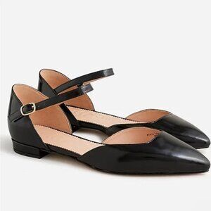 J. Crew Pointed-toe flats in spazzolato leather We're